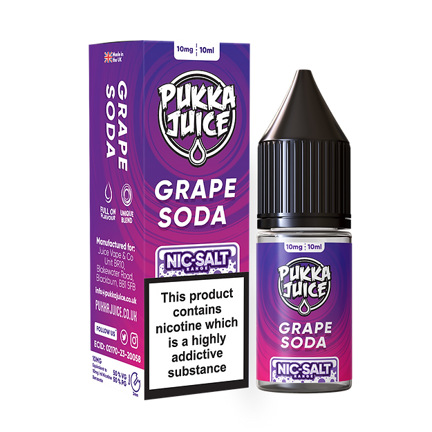 Pukka Juice Nic Salt - Grape Soda