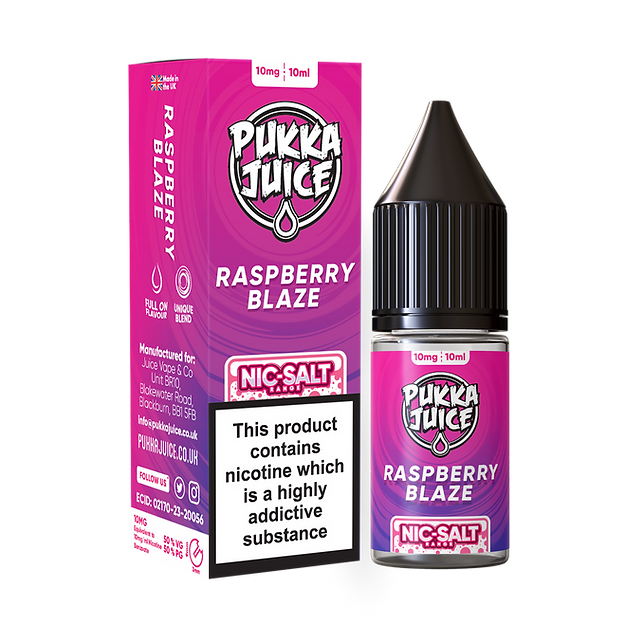 Pukka Juice Nic Salt - Raspberry Blaze